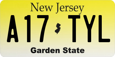 NJ license plate A17TYL