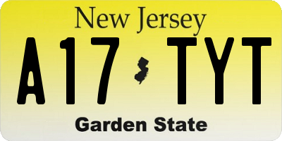 NJ license plate A17TYT