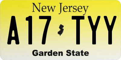 NJ license plate A17TYY