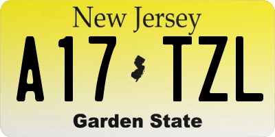 NJ license plate A17TZL