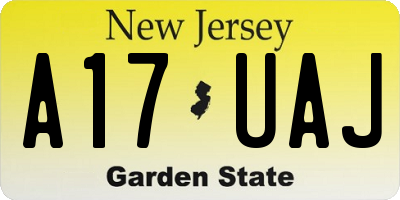 NJ license plate A17UAJ