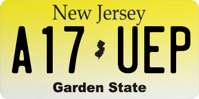 NJ license plate A17UEP