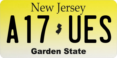 NJ license plate A17UES