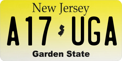 NJ license plate A17UGA