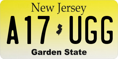 NJ license plate A17UGG