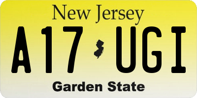 NJ license plate A17UGI