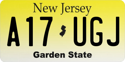 NJ license plate A17UGJ