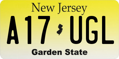 NJ license plate A17UGL