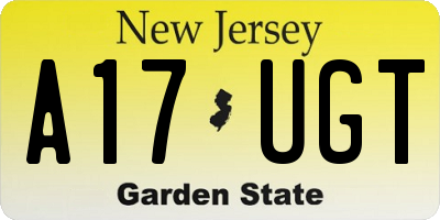NJ license plate A17UGT