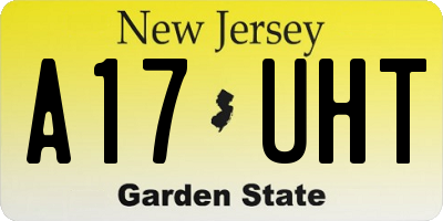 NJ license plate A17UHT
