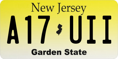NJ license plate A17UII