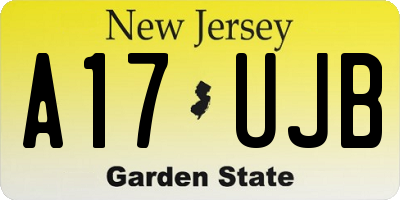 NJ license plate A17UJB