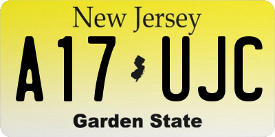 NJ license plate A17UJC