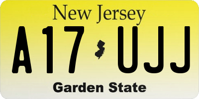 NJ license plate A17UJJ