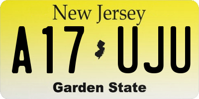 NJ license plate A17UJU