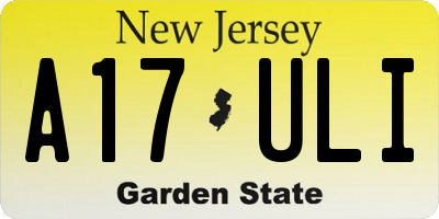 NJ license plate A17ULI