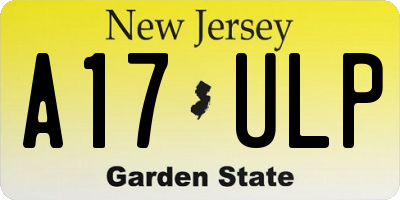 NJ license plate A17ULP