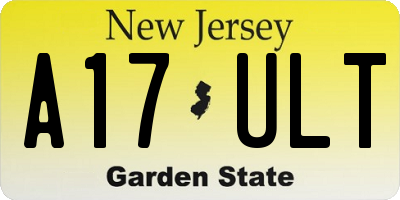 NJ license plate A17ULT