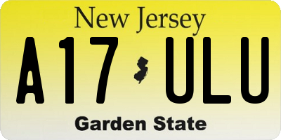 NJ license plate A17ULU