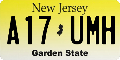 NJ license plate A17UMH