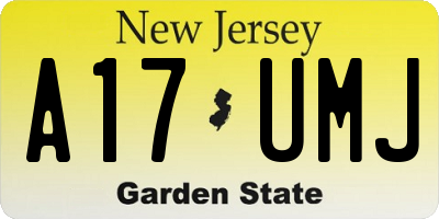 NJ license plate A17UMJ