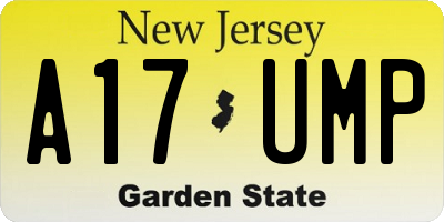 NJ license plate A17UMP