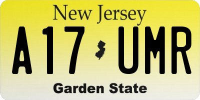 NJ license plate A17UMR