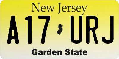 NJ license plate A17URJ
