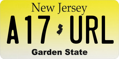 NJ license plate A17URL