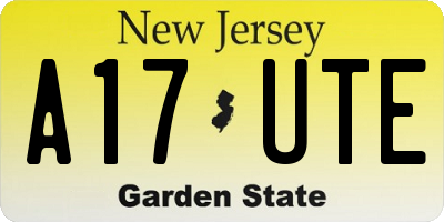 NJ license plate A17UTE