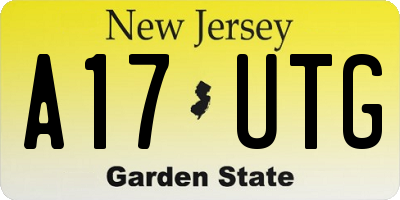 NJ license plate A17UTG
