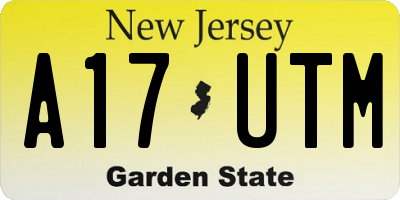 NJ license plate A17UTM