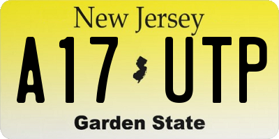 NJ license plate A17UTP