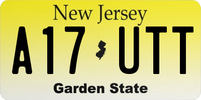NJ license plate A17UTT