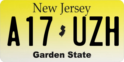 NJ license plate A17UZH
