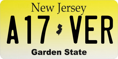 NJ license plate A17VER
