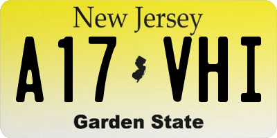 NJ license plate A17VHI