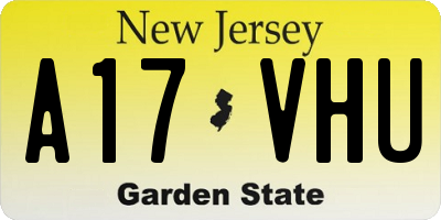 NJ license plate A17VHU