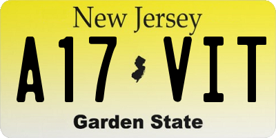 NJ license plate A17VIT