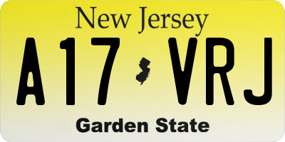 NJ license plate A17VRJ
