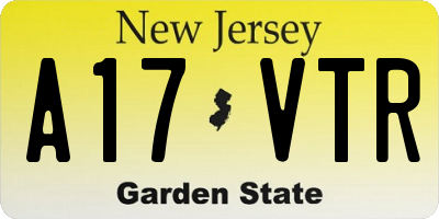 NJ license plate A17VTR