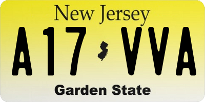 NJ license plate A17VVA