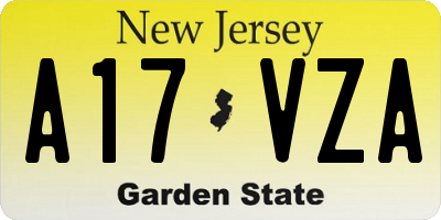 NJ license plate A17VZA