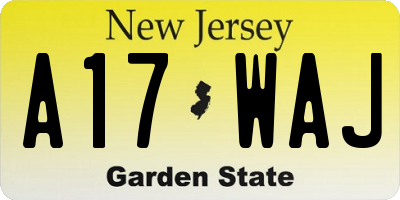 NJ license plate A17WAJ