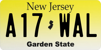 NJ license plate A17WAL