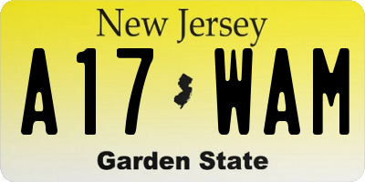 NJ license plate A17WAM