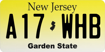 NJ license plate A17WHB