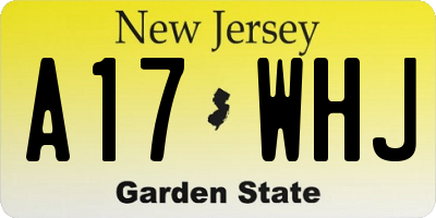 NJ license plate A17WHJ