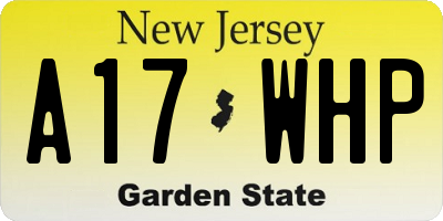 NJ license plate A17WHP