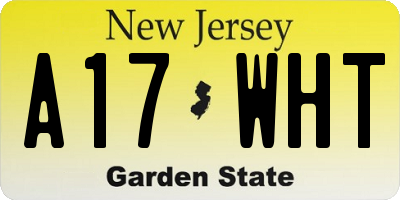 NJ license plate A17WHT